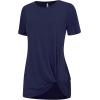 imageLock and Love Womens Casual Shirts Twist Knot Tunics TopsWt2312navy