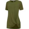 imageLock and Love Womens Casual Shirts Twist Knot Tunics TopsWt2312olive