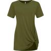 imageLock and Love Womens Casual Shirts Twist Knot Tunics TopsWt2312olive