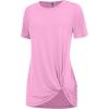 imageLock and Love Womens Casual Shirts Twist Knot Tunics TopsWt2312pink