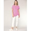 imageLock and Love Womens Casual Shirts Twist Knot Tunics TopsWt2312pink