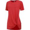 imageLock and Love Womens Casual Shirts Twist Knot Tunics TopsWt2312red