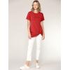 imageLock and Love Womens Casual Shirts Twist Knot Tunics TopsWt2312red