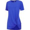 imageLock and Love Womens Casual Shirts Twist Knot Tunics TopsWt2312royalbrite