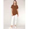 imageLock and Love Womens Casual Shirts Twist Knot Tunics TopsWt2312rust