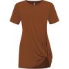 imageLock and Love Womens Casual Shirts Twist Knot Tunics TopsWt2312rust