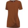 imageLock and Love Womens Casual Shirts Twist Knot Tunics TopsWt2312rust