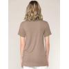 imageLock and Love Womens Casual Shirts Twist Knot Tunics TopsWt2312taupe