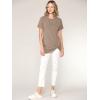imageLock and Love Womens Casual Shirts Twist Knot Tunics TopsWt2312taupe