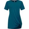 imageLock and Love Womens Casual Shirts Twist Knot Tunics TopsWt2312teal