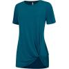 imageLock and Love Womens Casual Shirts Twist Knot Tunics TopsWt2312teal