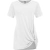 imageLock and Love Womens Casual Shirts Twist Knot Tunics TopsWt2312white