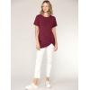 imageLock and Love Womens Casual Shirts Twist Knot Tunics TopsWt2312wine