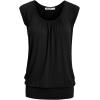imageLock and Love Womens Scoop Neck Short Sleeve SolidPrintDipDye Sweetheart Top S3XL Plus SizeWt1054black