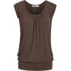 imageLock and Love Womens Scoop Neck Short Sleeve SolidPrintDipDye Sweetheart Top S3XL Plus SizeWt1054brown