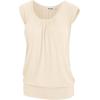 imageLock and Love Womens Scoop Neck Short Sleeve SolidPrintDipDye Sweetheart Top S3XL Plus SizeWt1054cream