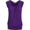imageLock and Love Womens Scoop Neck Short Sleeve SolidPrintDipDye Sweetheart Top S3XL Plus SizeWt1054darkpurple