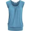 imageLock and Love Womens Scoop Neck Short Sleeve SolidPrintDipDye Sweetheart Top S3XL Plus SizeWt1054denim