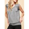 imageLock and Love Womens Scoop Neck Short Sleeve SolidPrintDipDye Sweetheart Top S3XL Plus SizeWt1054heathergrey