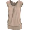 imageLock and Love Womens Scoop Neck Short Sleeve SolidPrintDipDye Sweetheart Top S3XL Plus SizeWt1054khaki
