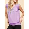 imageLock and Love Womens Scoop Neck Short Sleeve SolidPrintDipDye Sweetheart Top S3XL Plus SizeWt1054lilac
