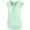 imageLock and Love Womens Scoop Neck Short Sleeve SolidPrintDipDye Sweetheart Top S3XL Plus SizeWt1054mint