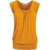 imageLock and Love Womens Scoop Neck Short Sleeve SolidPrintDipDye Sweetheart Top S3XL Plus SizeWt1054mustard