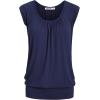 imageLock and Love Womens Scoop Neck Short Sleeve SolidPrintDipDye Sweetheart Top S3XL Plus SizeWt1054navy