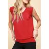 imageLock and Love Womens Scoop Neck Short Sleeve SolidPrintDipDye Sweetheart Top S3XL Plus SizeWt1054red