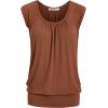imageLock and Love Womens Scoop Neck Short Sleeve SolidPrintDipDye Sweetheart Top S3XL Plus SizeWt1054rust