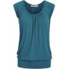 imageLock and Love Womens Scoop Neck Short Sleeve SolidPrintDipDye Sweetheart Top S3XL Plus SizeWt1054teal