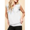 imageLock and Love Womens Scoop Neck Short Sleeve SolidPrintDipDye Sweetheart Top S3XL Plus SizeWt1054white