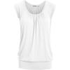 imageLock and Love Womens Scoop Neck Short Sleeve SolidPrintDipDye Sweetheart Top S3XL Plus SizeWt1054white