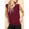 imageLock and Love Womens Scoop Neck Short Sleeve SolidPrintDipDye Sweetheart Top S3XL Plus SizeWt1054wine