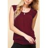 imageLock and Love Womens Scoop Neck Short Sleeve SolidPrintDipDye Sweetheart Top S3XL Plus SizeWt1054wine