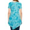 imageLock and Love Womens Short Sleeve All Over TieDye Ombre Tunic ShirtWt1063aqua