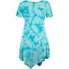 imageLock and Love Womens Short Sleeve All Over TieDye Ombre Tunic ShirtWt1063aqua