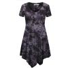 imageLock and Love Womens Short Sleeve All Over TieDye Ombre Tunic ShirtWt1063black