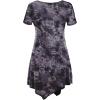 imageLock and Love Womens Short Sleeve All Over TieDye Ombre Tunic ShirtWt1063black