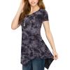 imageLock and Love Womens Short Sleeve All Over TieDye Ombre Tunic ShirtWt1063black