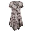 imageLock and Love Womens Short Sleeve All Over TieDye Ombre Tunic ShirtWt1063brown