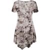 imageLock and Love Womens Short Sleeve All Over TieDye Ombre Tunic ShirtWt1063brown
