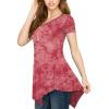 imageLock and Love Womens Short Sleeve All Over TieDye Ombre Tunic ShirtWt1063coral