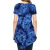imageLock and Love Womens Short Sleeve All Over TieDye Ombre Tunic ShirtWt1063navy