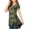 imageLock and Love Womens Short Sleeve All Over TieDye Ombre Tunic ShirtWt1063olive