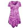 imageLock and Love Womens Short Sleeve All Over TieDye Ombre Tunic ShirtWt1063purple