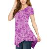 imageLock and Love Womens Short Sleeve All Over TieDye Ombre Tunic ShirtWt1063purple