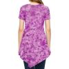 imageLock and Love Womens Short Sleeve All Over TieDye Ombre Tunic ShirtWt1063purple