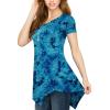 imageLock and Love Womens Short Sleeve All Over TieDye Ombre Tunic ShirtWt1063teal