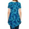 imageLock and Love Womens Short Sleeve All Over TieDye Ombre Tunic ShirtWt1063teal